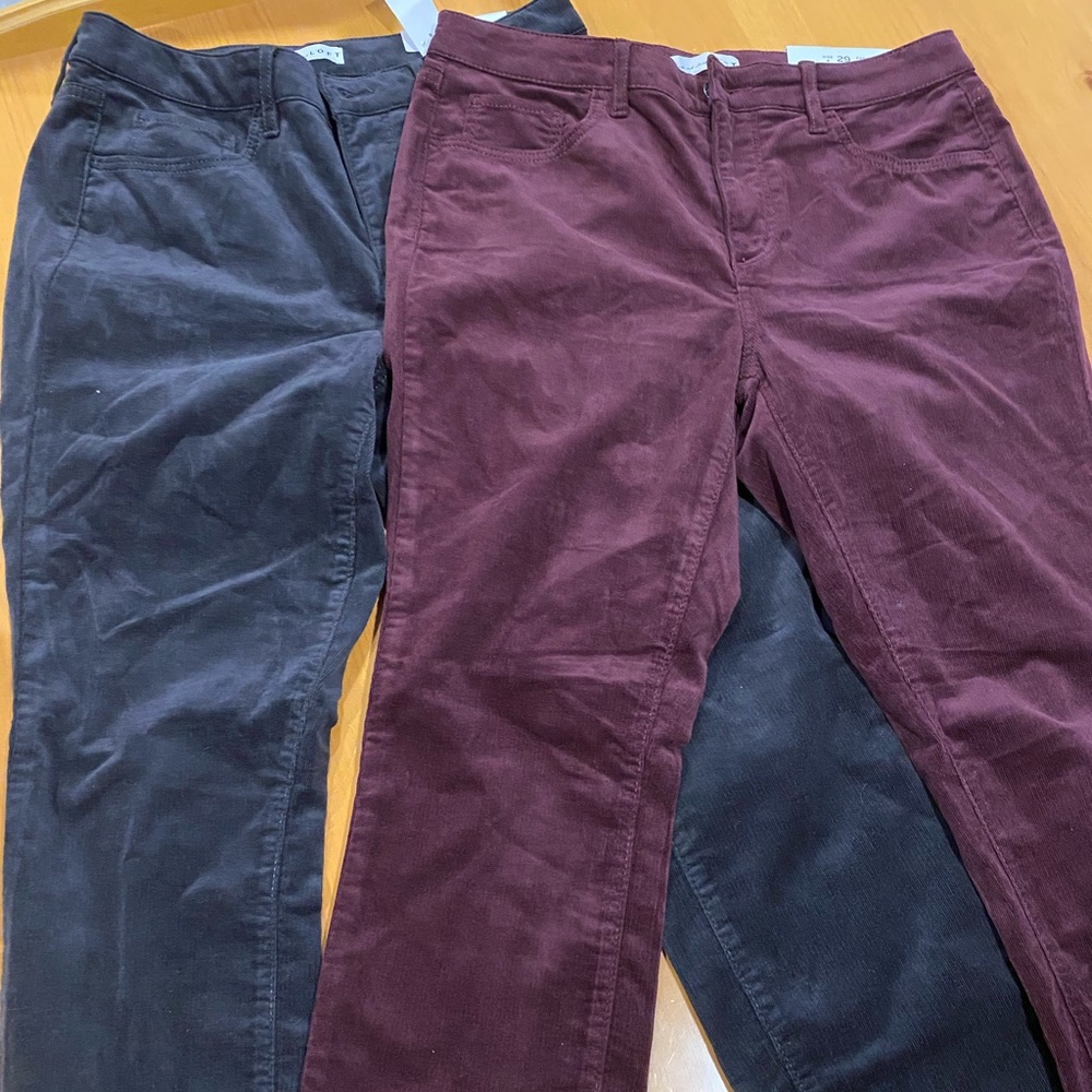 The Loft Corduroy High Waist Skinny Jeans Lot sz 8